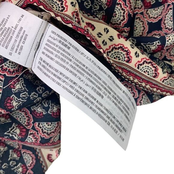 Abercrombie & Fitch Bell Sleeve Tie Boho Blouse Size XS - Picture 4 of 5